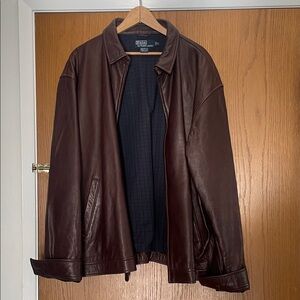 Polo Ralph Lauren Dark Brown Leather Jacket